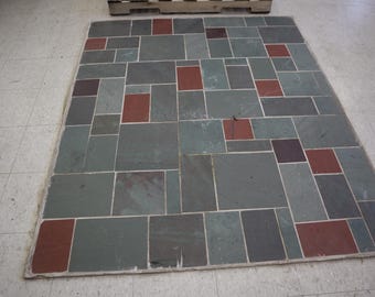 Slate Tiles 1/4" Mixed Colors and Pattern up to 12x12 All Natural Slate Tile