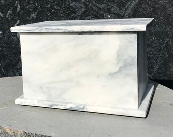 Vermont White Marble Traditional Cremation Urn
