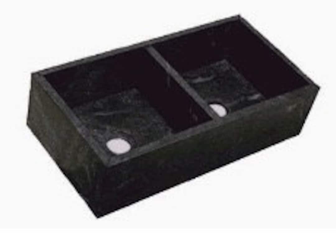 New England Double Bowl Slab Soapstone Sink - Etsy
