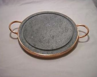 Stone Fryer - Stone Pan - Stone Cook Surface, Soapstone Cookware, Copper, Brass, or Stainless