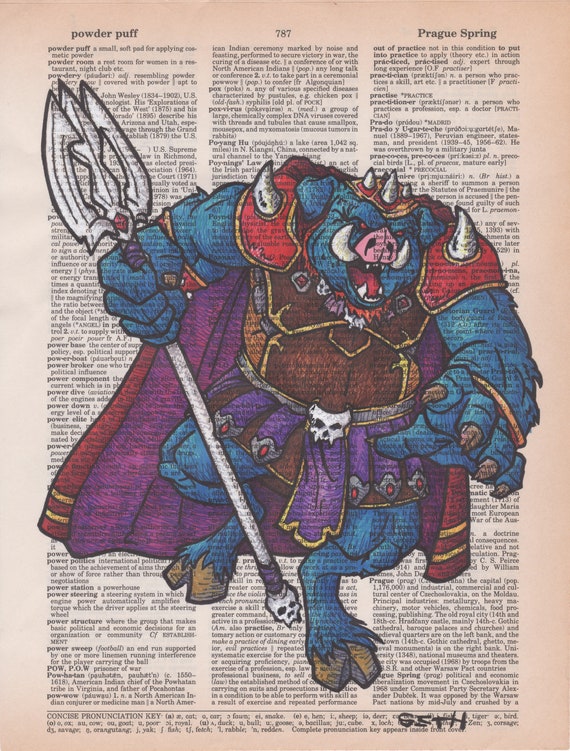Print of a Portrait of Ganon From the Legend of Zelda! Dictionary