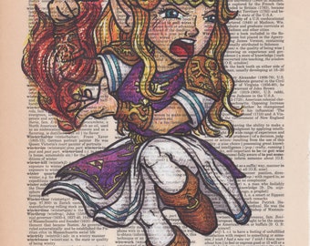 Princess Zelda portrait! Dictionary Art! Hyrule! Triforce! Legend of Zelda!