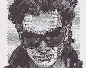 Bono Portrait on a Dictionary Page