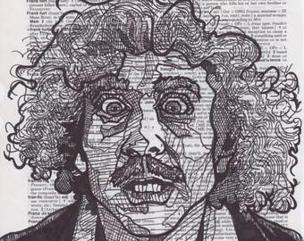 Gene Wilder as Dr. Frankenstein on a dictionary page for the word Frankenstein.