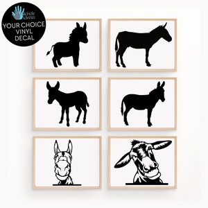 Donkey Vinyl Decals / Farmhouse Decor