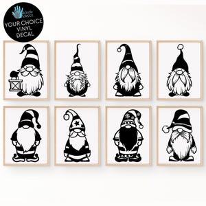 Holiday Gnome Vinyl Decals / Christmas Decor