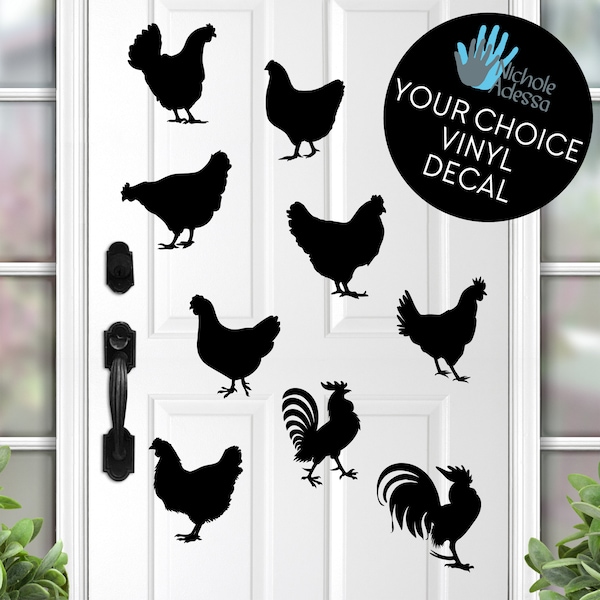 Chicken/Rooster Silhouette Vinyl Decal / Country Decor