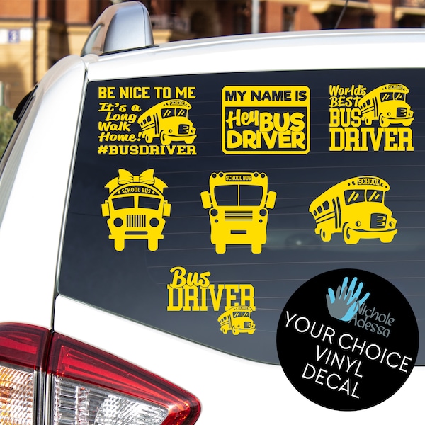 Bus Driver/School Bus Vinyl Decal