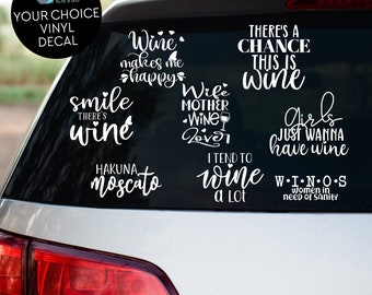 Wine Lover Vinyl Decal