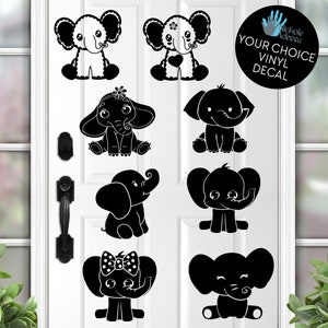 Adorable Baby Elephant Vinyl Decals / Zoo Animal Decor
