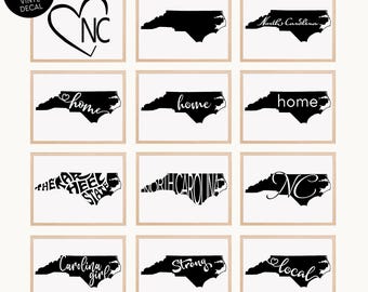 North Carolina State Flag Sticker - 5x2.23 Inch Vinyl Decal Made In USA