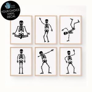 Dancing Skeleton Vinyl Decals / Halloween Decor