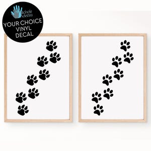Pet Tracks Vinyl Decals / Cat and Dog Paw Print Decor
