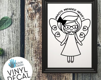 Maci's Mended Heart Angel Vinyl Decal