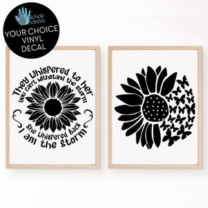 I Am the Storm Vinyl Decals / Motivational Decor