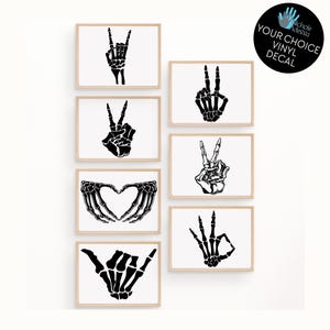 Skeleton Hand Vinyl Decals / Halloween Decor