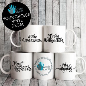 Frohe Weihnachten Vinyl Decal / Germany