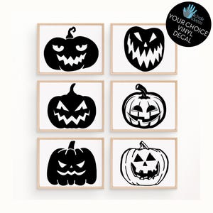 Jack-O-Lantern Vinyl Decals / Halloween Decor