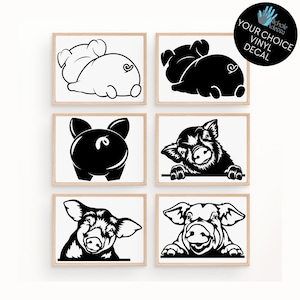 Funny Pig Vinyl Decals / Farmhouse Decor
