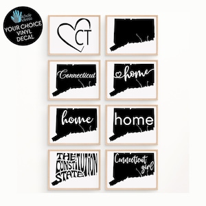 Connecticut Vinyl Decals / CT State Decor