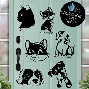 Cute Cat and Dog Vinyl Decal