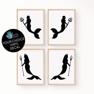 Merman Vinyl Decals / Fantasy Beach Decor