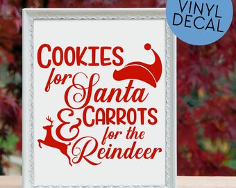 Cookies for Santa Vinyl Decal