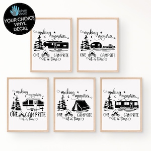 Making Memories Vinyl Decals / Camping Decor