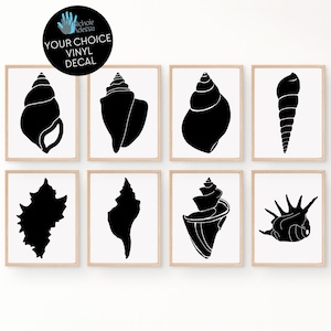 Beach Seashell Vinyl Decals / Beach House Decor