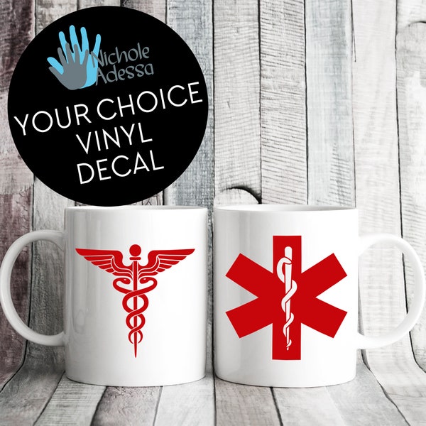 Caduceus Vinyl Decal / Medical / Doctor / Nurse / EMT