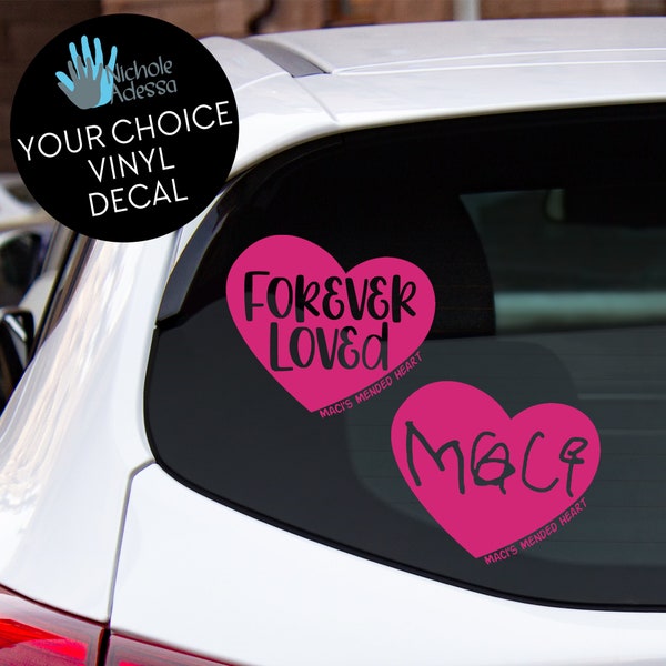 Maci's Mended Heart Vinyl Decals