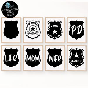 Police Badge Vinyl Decals / Police Department Support