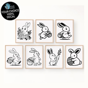 Easter Bunny Vinyl Decals / Holiday Decor