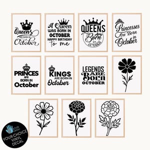 October Birthday Vinyl Decals / Birthday Decor