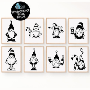 Winter Gnome Vinyl Decals / Holiday Decor