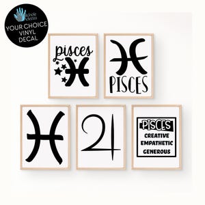Pisces Vinyl Decal / Zodiac Sign Decor