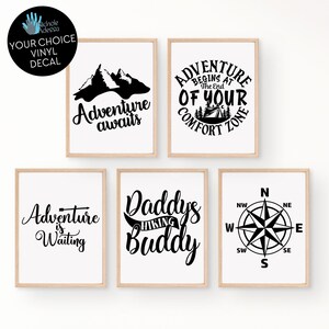 Adventure Awaits Vinyl Decals / Hiking Decor