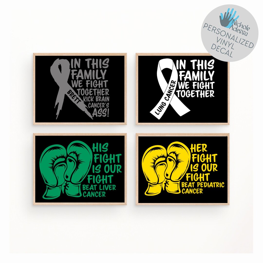 Personalized Cancer Support Vinyl Decal / Cancer Awareness - Etsy