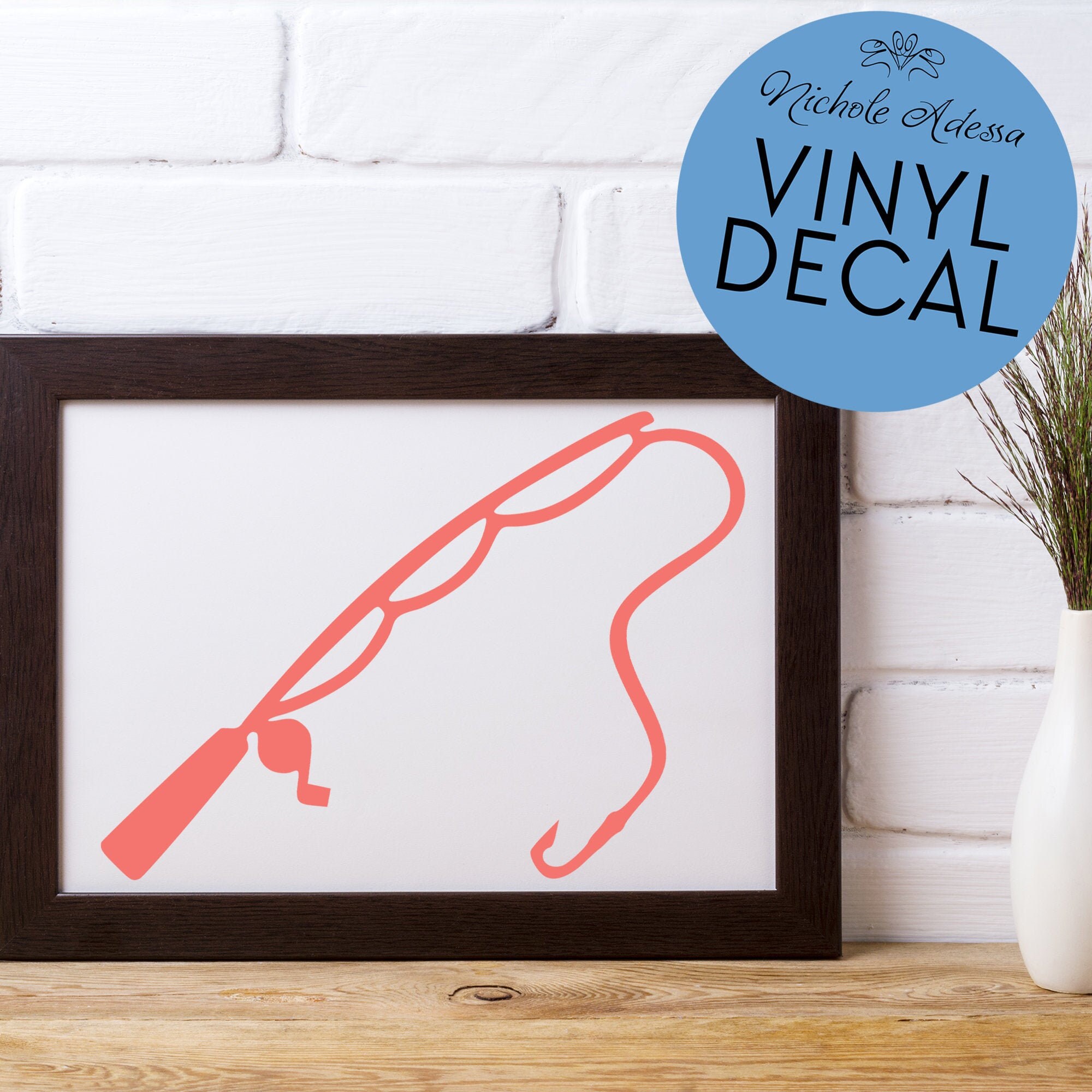 Fishing Rod Vinyl Decal Etsy