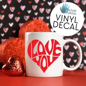 Valentine Heart Vinyl Decal image 6