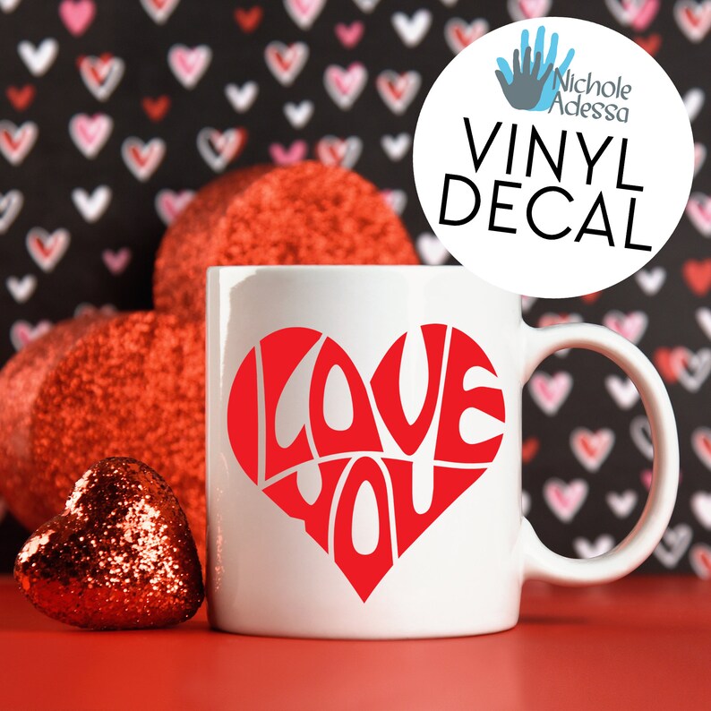 Valentine Heart Vinyl Decal image 6