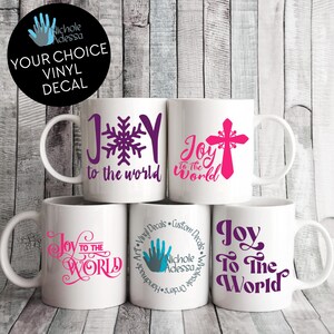 Joy to the World Vinyl Decal / Christmas Carol