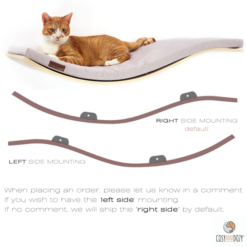 Wall Mounted Designer Wave Cat Shelf Premium Quality Floating Etsy