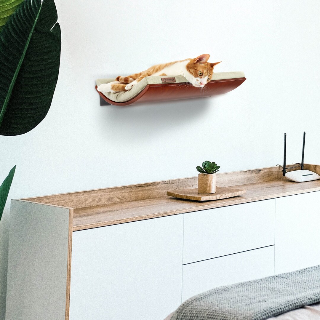 Ready to Hang Cat Shelves for Walls Cat Perch by Cosyanddozy Etsy