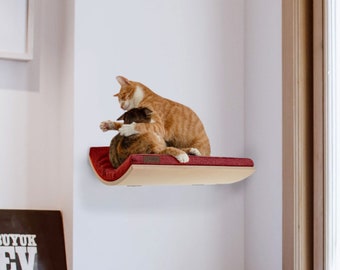 Cat Perch for Wall, Cat Wall Furniture, Cat Shelf, Hanging Cat Bed ~ Cat Window Seat by CosyAndDozy Made From Premium Solid Wood