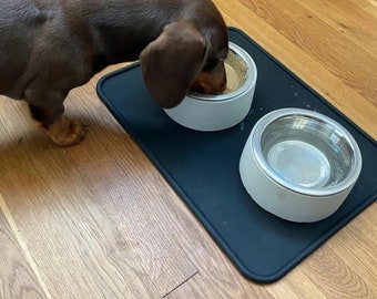 Concrete Dog Bowl, Pet Bowl, Cement Dog Bowl, Elevated Dog Bowl, Feeder For Dogs, Dog Dish, Water Bowl, Pet Food Bowl, Round Dog Bowl