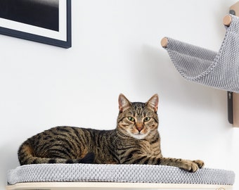 Large Cat Wall Shelves by CosyAndDozy, Cat Floating Shelf, Cat Tree, Home Gift, Cat Wall Furniture, Cat Wall Mounted Bed, Pet Supplies