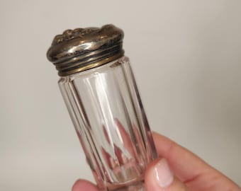 Antique Screw Top Glass Vanity Jar