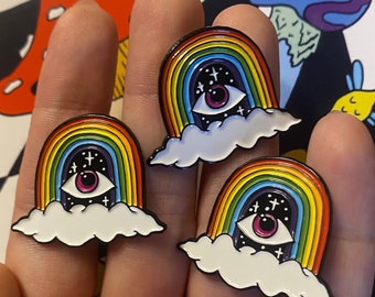 Seeing Rainbow Enamel Pin