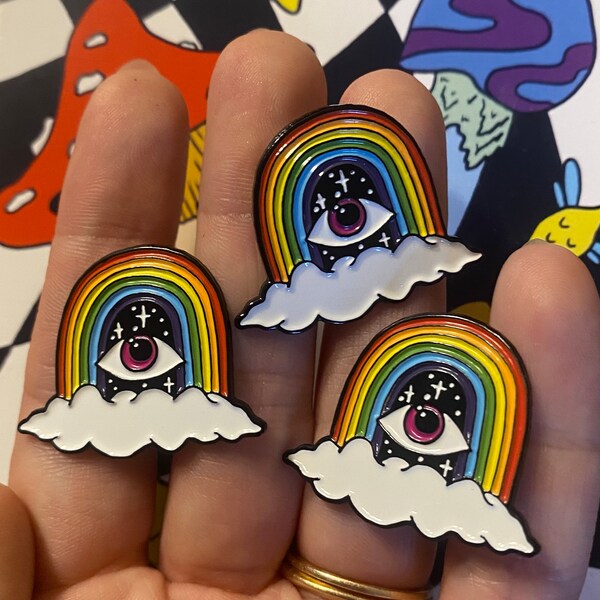 Seeing Rainbow Enamel Pin